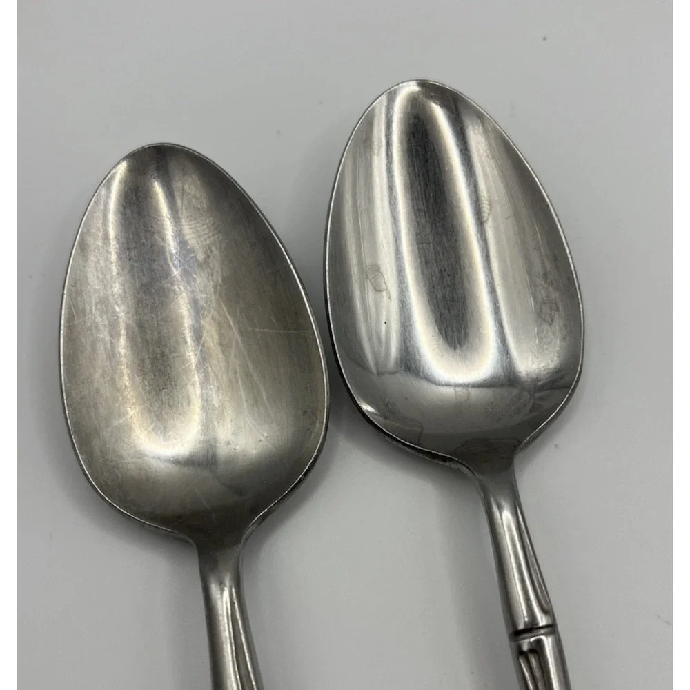 Reed & Barton Rebacraft Regal Bamboo Oval Soup Spoons 7-1/4